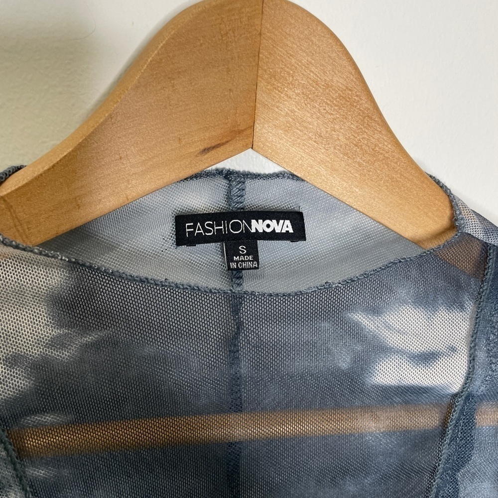 Fashion Nova Sheer Long Sleeve Bodysuit - Picture 2 of 6